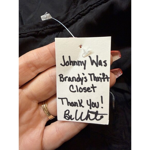 Johnny Was Pete & Greta Lightweight Cargo Pants Women’s Sz 4 Black With Belt - Picture 15 of 15